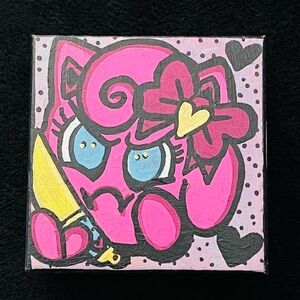"Jigglypuff   hand, painted jewelry mini wooden box